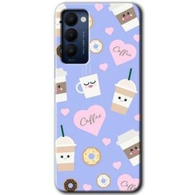 Tecno Camon 18P Coffee Cake Baskılı Uyumlu Silikon Kılıf