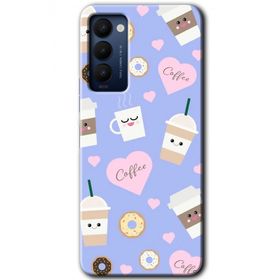 Tecno Camon 18P Coffee Cake Baskılı Uyumlu Silikon Kılıf