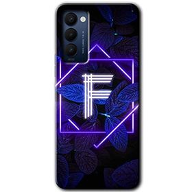 Tecno Camon 18P Dark Neon Yaprak F Harfi Baskılı Uyumlu Silikon Kılıf