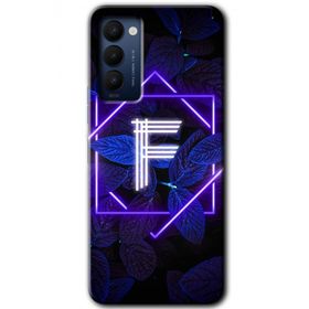 Tecno Camon 18P Dark Neon Yaprak F Harfi Baskılı Uyumlu Silikon Kılıf