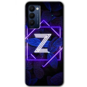 Tecno Camon 18P Dark Neon Yaprak Z Harfi Baskılı Uyumlu Silikon Kılıf