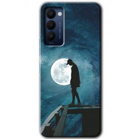 Tecno Camon 18P Dolunay Yalnızlık Baskılı Uyumlu Silikon Kılıf