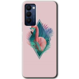 Tecno Camon 18P Flamingo Baskılı Uyumlu Silikon Kılıf