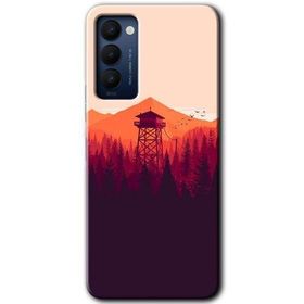 Tecno Camon 18P Gözlem Kulesi Baskılı Uyumlu Silikon Kılıf