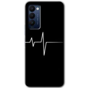 Tecno Camon 18P Heart Rytm Baskılı Uyumlu Silikon Kılıf