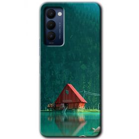 Tecno Camon 18P House In Woods Baskılı Uyumlu Silikon Kılıf