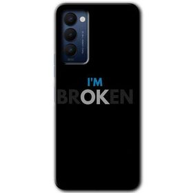 Tecno Camon 18P Im Broken Baskılı Uyumlu Silikon Kılıf