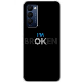 Tecno Camon 18P Im Broken Baskılı Uyumlu Silikon Kılıf