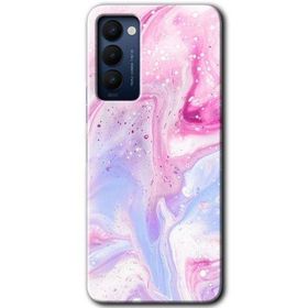 Tecno Camon 18P Kabarmış Leke Baskılı Uyumlu Silikon Kılıf