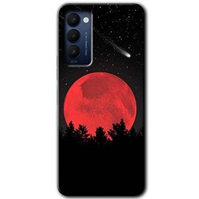 Tecno Camon 18P Kanlı Ay Baskılı Uyumlu Silikon Kılıf