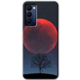 Tecno Camon 18P Kanlı Ay Baskılı Uyumlu Silikon Kılıf