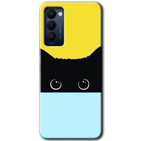 Tecno Camon 18P Kara Kedi Baskılı Uyumlu Silikon Kılıf
