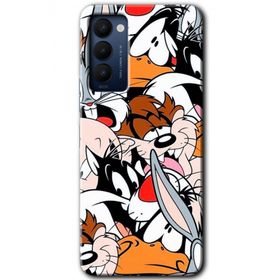 Tecno Camon 18P Karakterler Baskılı Uyumlu Silikon Kılıf