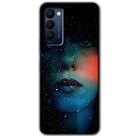 Tecno Camon 18P Karanlık Kadın Baskılı Uyumlu Silikon Kılıf