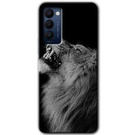 Tecno Camon 18P Lion Baskılı Uyumlu Silikon Kılıf