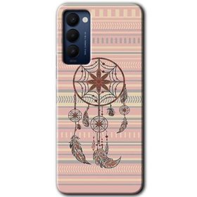 Tecno Camon 18P Mandala Retro Baskılı Uyumlu Silikon Kılıf