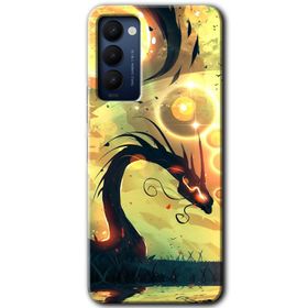 Tecno Camon 18P Mat Çiçek Baskılı Uyumlu Silikon Kılıf