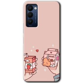 Tecno Camon 18P Meyveli Süt Baskılı Uyumlu Silikon Kılıf