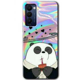 Tecno Camon 18P Milkshake Panda Baskılı Uyumlu Silikon Kılıf