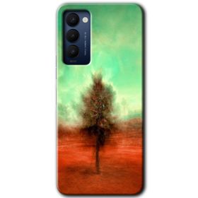 Tecno Camon 18P Outlines Paint Baskılı Uyumlu Silikon Kılıf