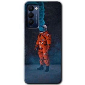 Tecno Camon 18P Smoke Astronot Baskılı Uyumlu Silikon Kılıf