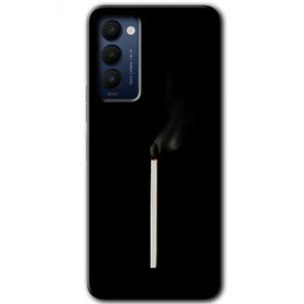 Tecno Camon 18P Sönmüş Kibrit Baskılı Uyumlu Silikon Kılıf