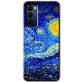 Tecno Camon 18P Starry Night Baskılı Uyumlu Silikon Kılıf