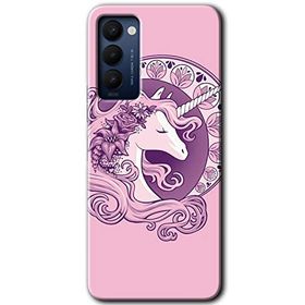 Tecno Camon 18P Unicorn Pembe Baskılı Uyumlu Silikon Kılıf