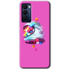 Tecno Camon 18P Uzay Başlığı Baskılı Uyumlu Silikon Kılıf