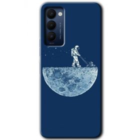 Tecno Camon 18P Uzay İşçisi Baskılı Uyumlu Silikon Kılıf