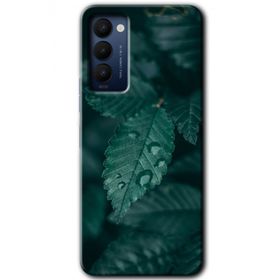 Tecno Camon 18P Yağmurlu Yaprak Baskılı Uyumlu Silikon Kılıf