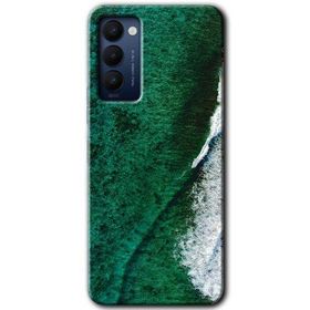 Tecno Camon 18P Yeşil Okyanus Baskılı Uyumlu Silikon Kılıf