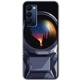 Tecno Camon 18T Astronot Baskılı Uyumlu Silikon Kılıf
