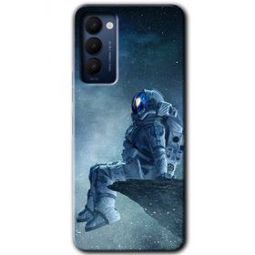 Tecno Camon 18T Astronot Yalnızlığı Baskılı Uyumlu Silikon Kılıf