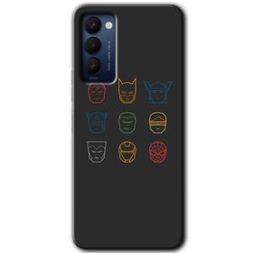 Tecno Camon 18T Avengers Minimalism Baskılı Uyumlu Silikon Kılıf