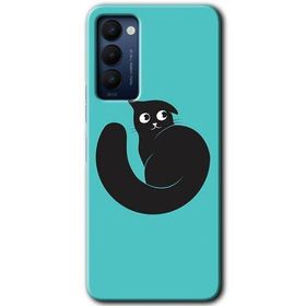 Tecno Camon 18T Cat Vector Baskılı Uyumlu Silikon Kılıf
