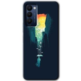 Tecno Camon 18T City Bird Sky Baskılı Uyumlu Silikon Kılıf