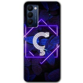 Tecno Camon 18T Dark Neon Yaprak Ç Harfi Baskılı Uyumlu Silikon Kılıf