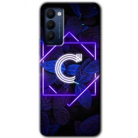Tecno Camon 18T Dark Neon Yaprak Ç Harfi Baskılı Uyumlu Silikon Kılıf