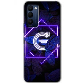 Tecno Camon 18T Dark Neon Yaprak G Harfi Baskılı Uyumlu Silikon Kılıf