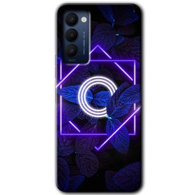 Tecno Camon 18T Dark Neon Yaprak Ö Harfi Baskılı Uyumlu Silikon Kılıf