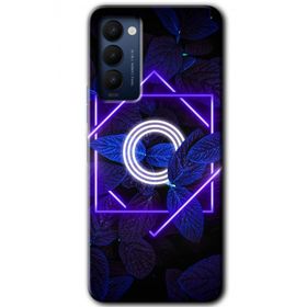 Tecno Camon 18T Dark Neon Yaprak Ö Harfi Baskılı Uyumlu Silikon Kılıf