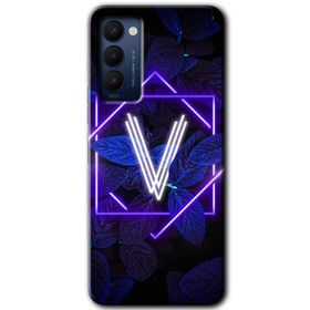 Tecno Camon 18T Dark Neon Yaprak P Harfi Baskılı Uyumlu Silikon Kılıf