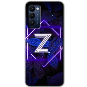 Tecno Camon 18T Dark Neon Yaprak Z Harfi Baskılı Uyumlu Silikon Kılıf
