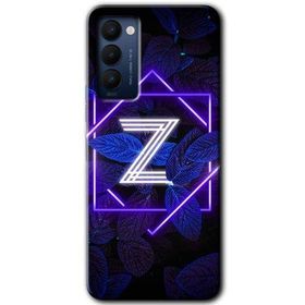 Tecno Camon 18T Dark Neon Yaprak Z Harfi Baskılı Uyumlu Silikon Kılıf