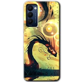 Tecno Camon 18T Digital Dragon Baskılı Uyumlu Silikon Kılıf