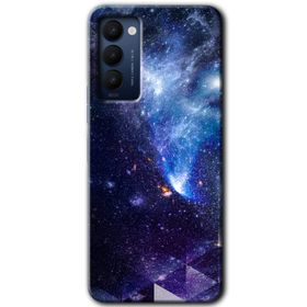Tecno Camon 18T Galaksi Baskılı Uyumlu Silikon Kılıf
