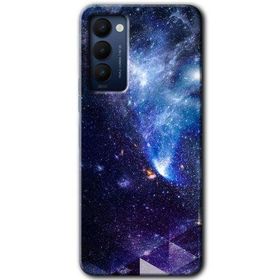 Tecno Camon 18T Galaksi Baskılı Uyumlu Silikon Kılıf