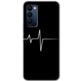 Tecno Camon 18T Heart Rytm Baskılı Uyumlu Silikon Kılıf