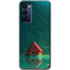 Tecno Camon 18T House In Woods Baskılı Uyumlu Silikon Kılıf